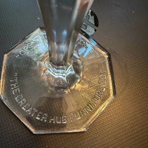 Vintage Clear Glass Octagonal Vase - the Greater Hub Furniture Co